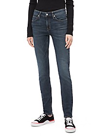 CK女装skinny mid rise venice blue jeans