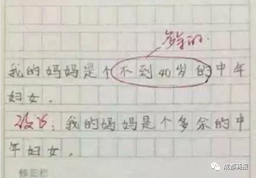 小学生作文揭妈妈双眼皮是做的 网友:这娃不要了