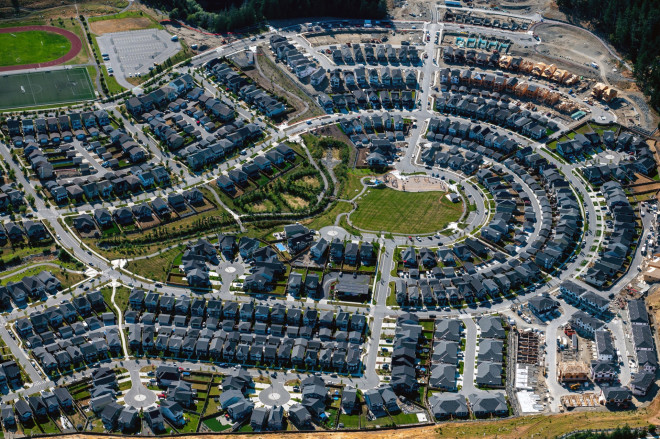 Homes and housing construction in Colwood, British Columbia, Canada, on Wednesday, July 13, 2022. Canada is scheduled to release gross domestic product (GDP) figures on July 29.