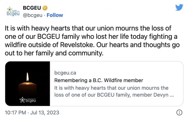 “一位了不起的妹妹!”BC19岁女消防员以身殉职!今年山火史无前例… “一位了不起的妹妹!”BC19岁女消防员以身殉职!今年山火史无前例…