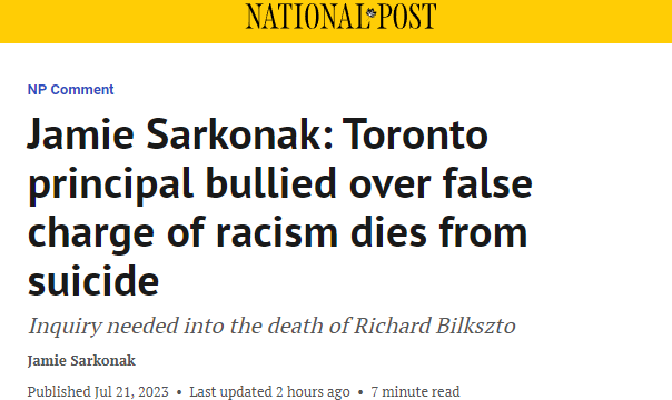 多伦多白人校长自杀!被诬告种族歧视不堪欺凌 图片