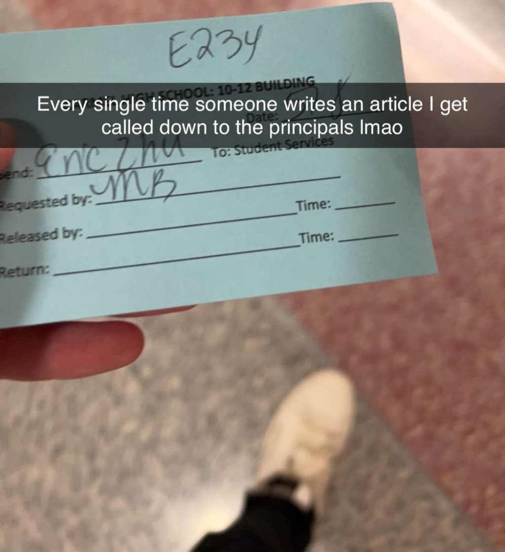 校长发现埃里克(Eric Zhu)受访后亲自「召见」他。