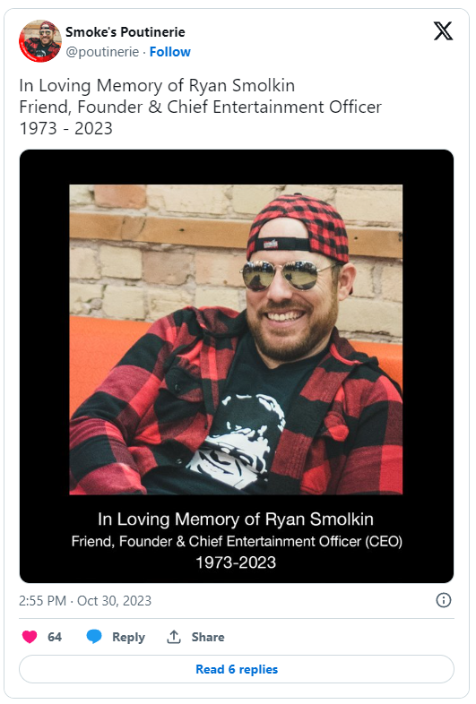 加拿大知名“国民美食”连锁店创始人突然离世 加拿大知名“国民美食”连锁店创始人突然离世