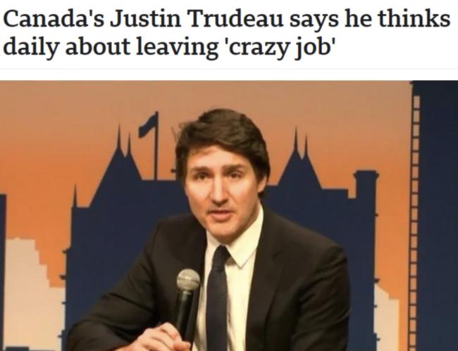 惊了!特鲁多:每天都考虑辞职!但打死不退… 惊了!特鲁多:每天都考虑辞职!但打死不退…