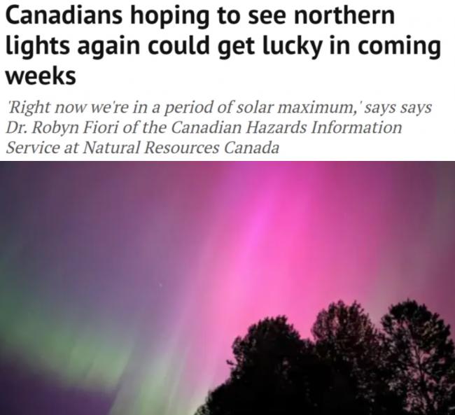20加拿大极光爆发，未来几周还可能会美到炸
