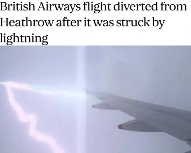 来自地狱的航班!客机遭闪电击中,如自由落体急坠