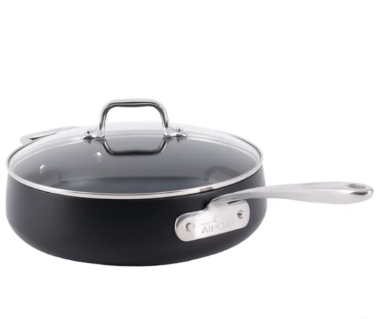 硬质阳极氧化不粘炒锅带盖73.99元