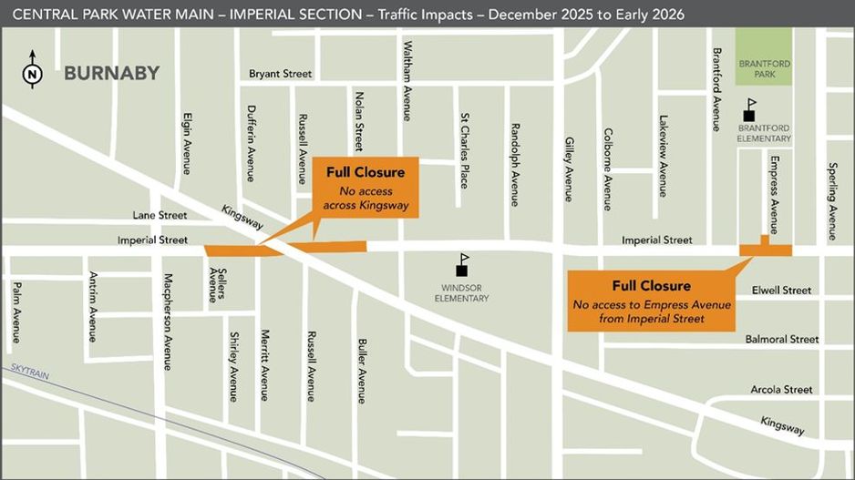 大温哥华道路封闭