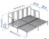 Ikea伸缩床（可兼顾twin size Queen size）