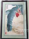 温馨广绣画《秋月香蕉鹅》，忆起家乡的宁静秋日。 CAD 600