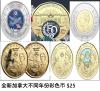 全新加拿大不同年份彩色币 $25 送设计师签名